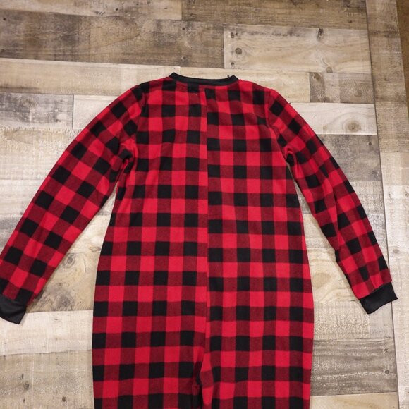 Sleepyheads buffalo check plaid pajama onesie women's large red black - Picture 11 of 12
